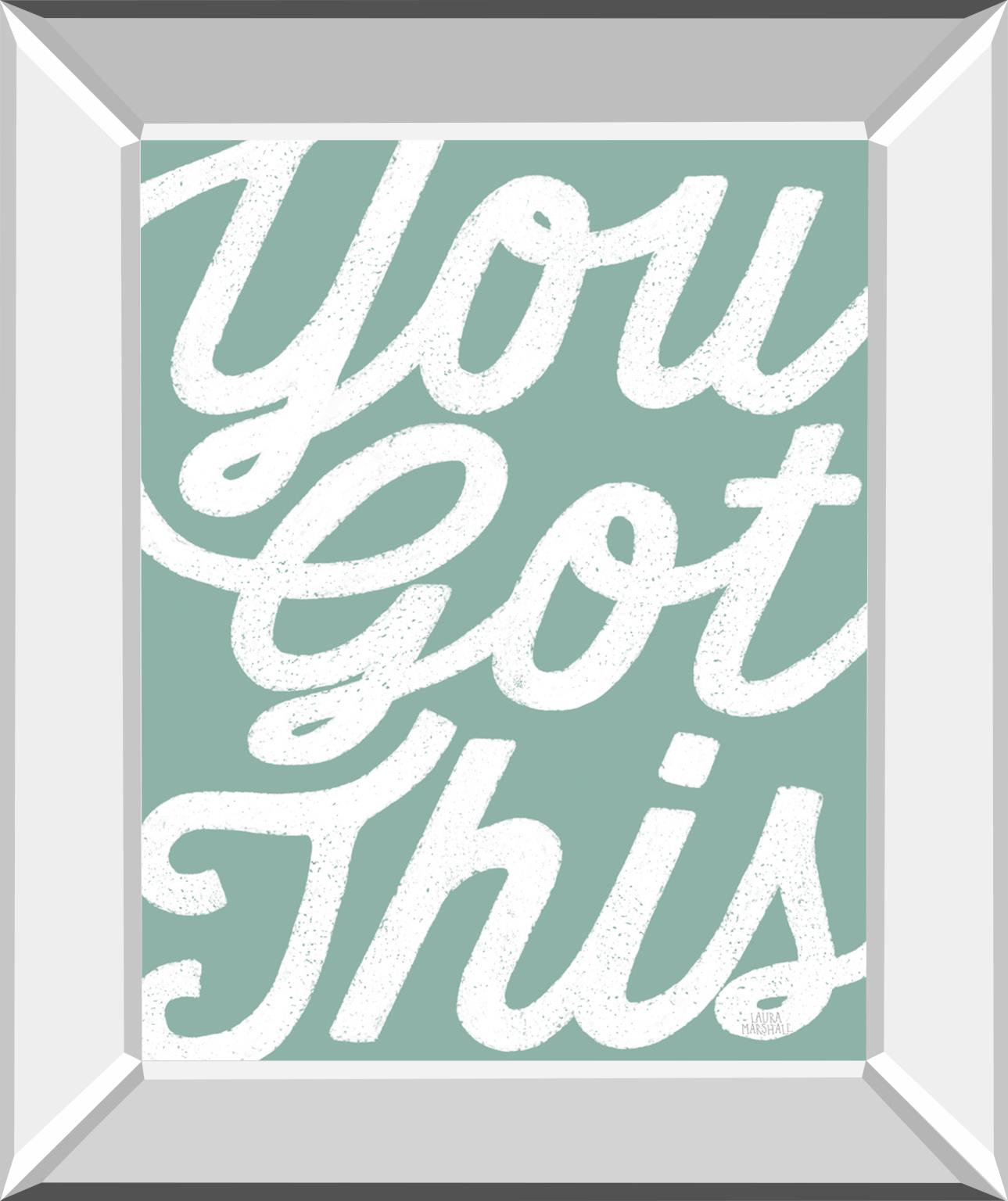 Positivity Vii By Laura Marshall 22X26 Mirror Frame Print