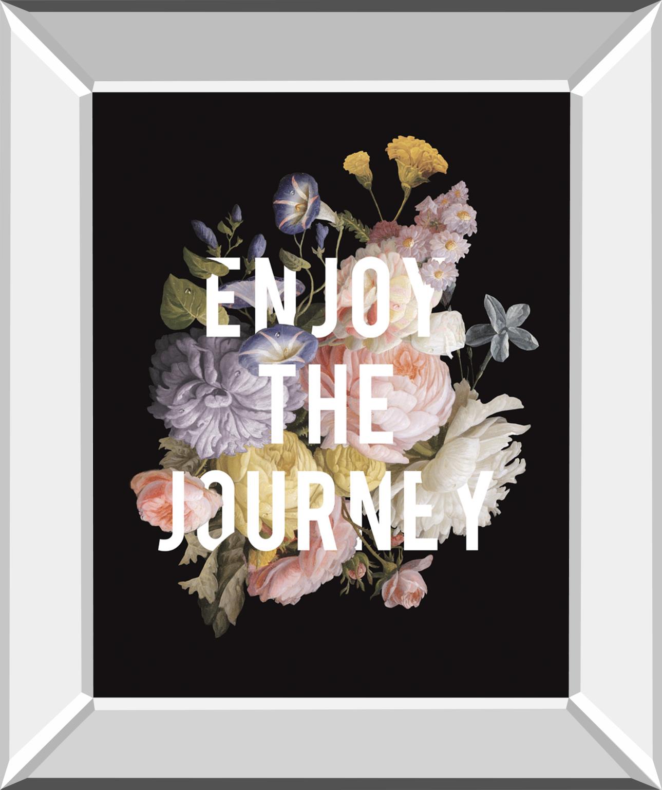 Floral Sentiment Ii Black By Wild Apple Portfolio 22X26 Mirror Frame Print