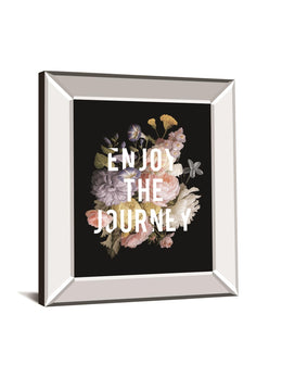 Floral Sentiment Ii Black By Wild Apple Portfolio 22X26 Mirror Frame Print