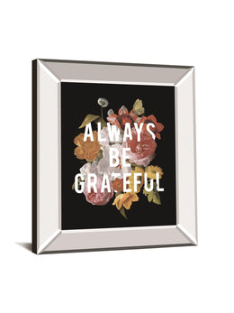 Floral Sentiment I Black By Wild Apple Portfolio 22X26 Mirror Frame Print