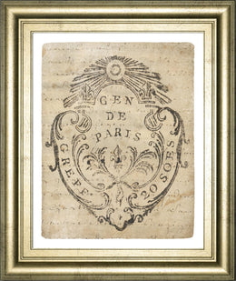 Letter Crest Iia Vintage V2 By Wild Apple Portfolio 22X26 Framed Print