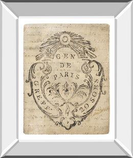 Letter Crest Iia Vintage V2 By Wild Apple Portfolio 22X26 Mirror Frame Print