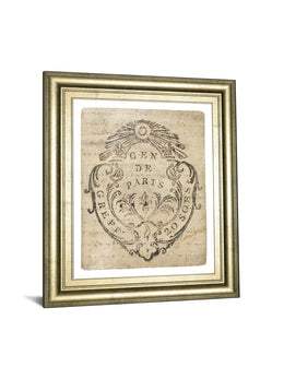 Letter Crest Iia Vintage V2 By Wild Apple Portfolio 22X26 Framed Print