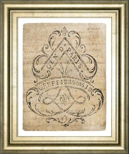Letter Crest I Vintage V2 By Wild Apple Portfolio 22X26 Framed Print