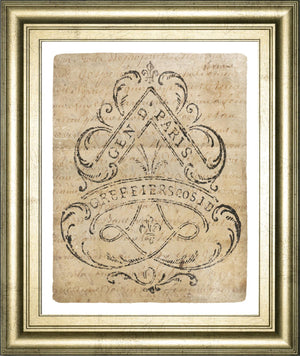 Letter Crest I Vintage V2 By Wild Apple Portfolio 22X26 Framed Print