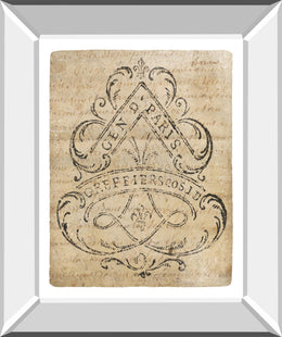 Letter Crest I Vintage V2 By Wild Apple Portfolio 22X26 Mirror Frame Print