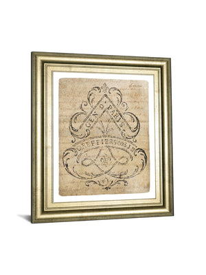 Letter Crest I Vintage V2 By Wild Apple Portfolio 22X26 Framed Print