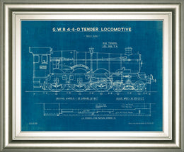Locomotive Blueprint I By Wild Apple Portfolio 22X26 Framed Print