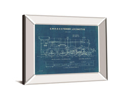 Locomotive Blueprint I By Wild Apple Portfolio 22X26 Mirror Frame Print