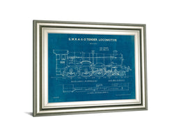 Locomotive Blueprint I By Wild Apple Portfolio 22X26 Framed Print