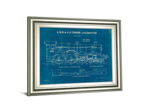 Locomotive Blueprint I By Wild Apple Portfolio 22X26 Framed Print