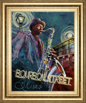Bourbon Street Blues By Conrad Knutsen 22X26 Framed Print