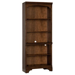 Hartshill 78-inch 3-shelf Cabinet Bookcase Burnished Oak