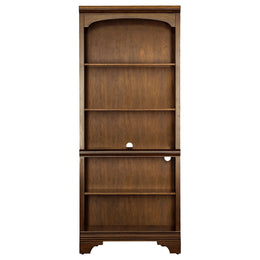 Hartshill 78-inch 3-shelf Cabinet Bookcase Burnished Oak