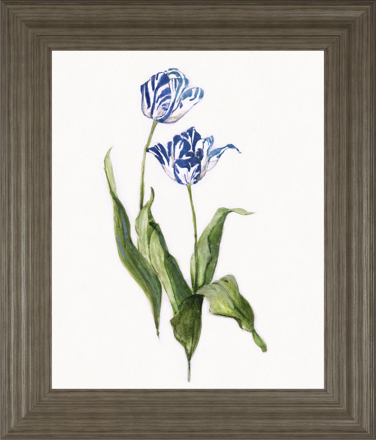 Blue Lively Botanical Ii By Sally Swatland 22X26 Framed Print