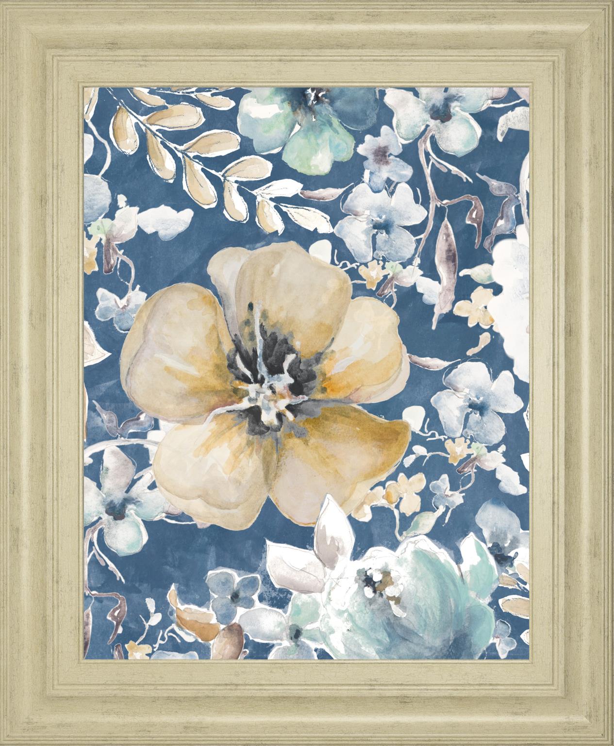 Indigo Beautiful I By Patriciapinto 22X26 Framed Print