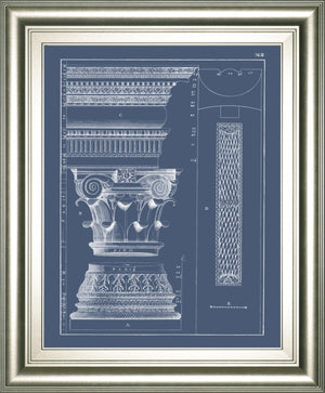Column & Cornice Blueprint I By Vision Studio 22X26 Framed Print