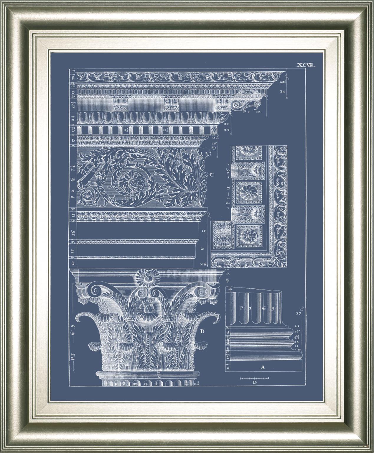 Column & Cornice Blueprint Ii By Vision Studio 22X26 Framed Print