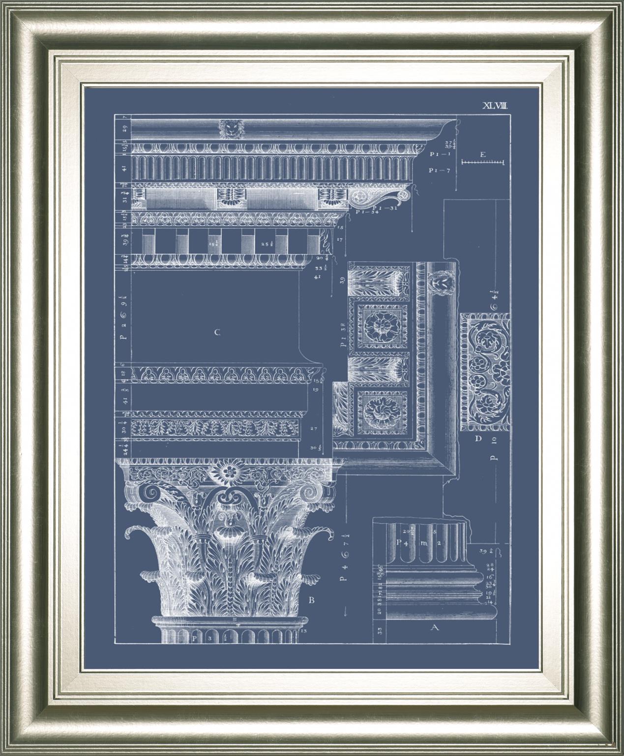 Column & Cornice Blueprint Iii By Vision Studio 22X26 Framed Print