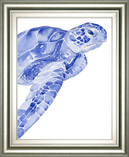 Ultramarine Sea Turtle Ii By Jennifer Paxton Parker 22X26 Framed Print
