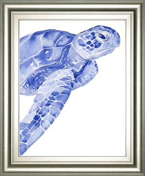 Ultramarine Sea Turtle Ii By Jennifer Paxton Parker 22X26 Framed Print