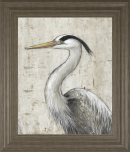 Grey Heron Ii By Tim Otoole 22X26 Framed Print