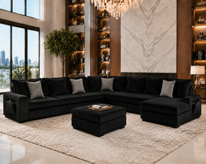 Bazoka Black 7PC Sectional **NEW ARRIVAL**
