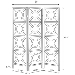 Vulcan 3 Panel Room Divider Folding Shoji Screen Cappuccino