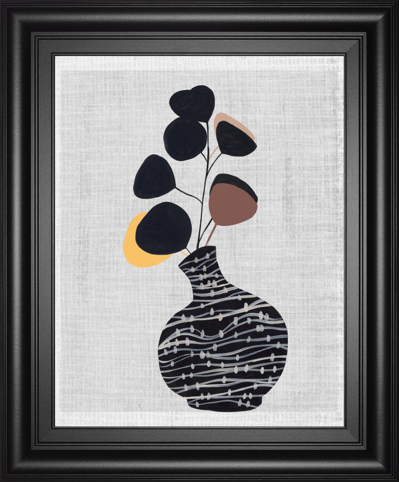 Decorated Vase With Plant I By Melissa Wang 22X26 Framed Print