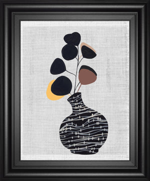 Decorated Vase With Plant I By Melissa Wang 22X26 Framed Print