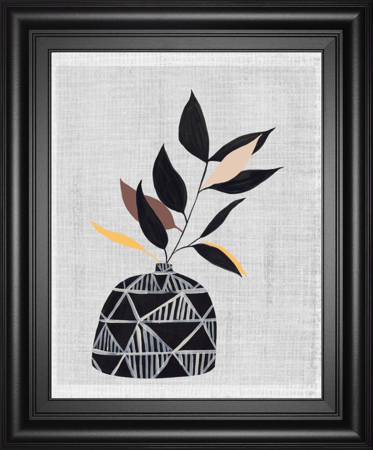 Decorated Vase With Plant Iv By Melissa Wang 22X26 Framed Print