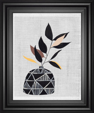 Decorated Vase With Plant Iv By Melissa Wang 22X26 Framed Print
