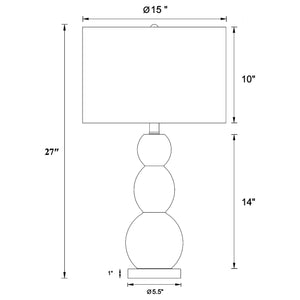 Mineta 27-inch Drum Shade Stacked Table Lamp Antique Silver