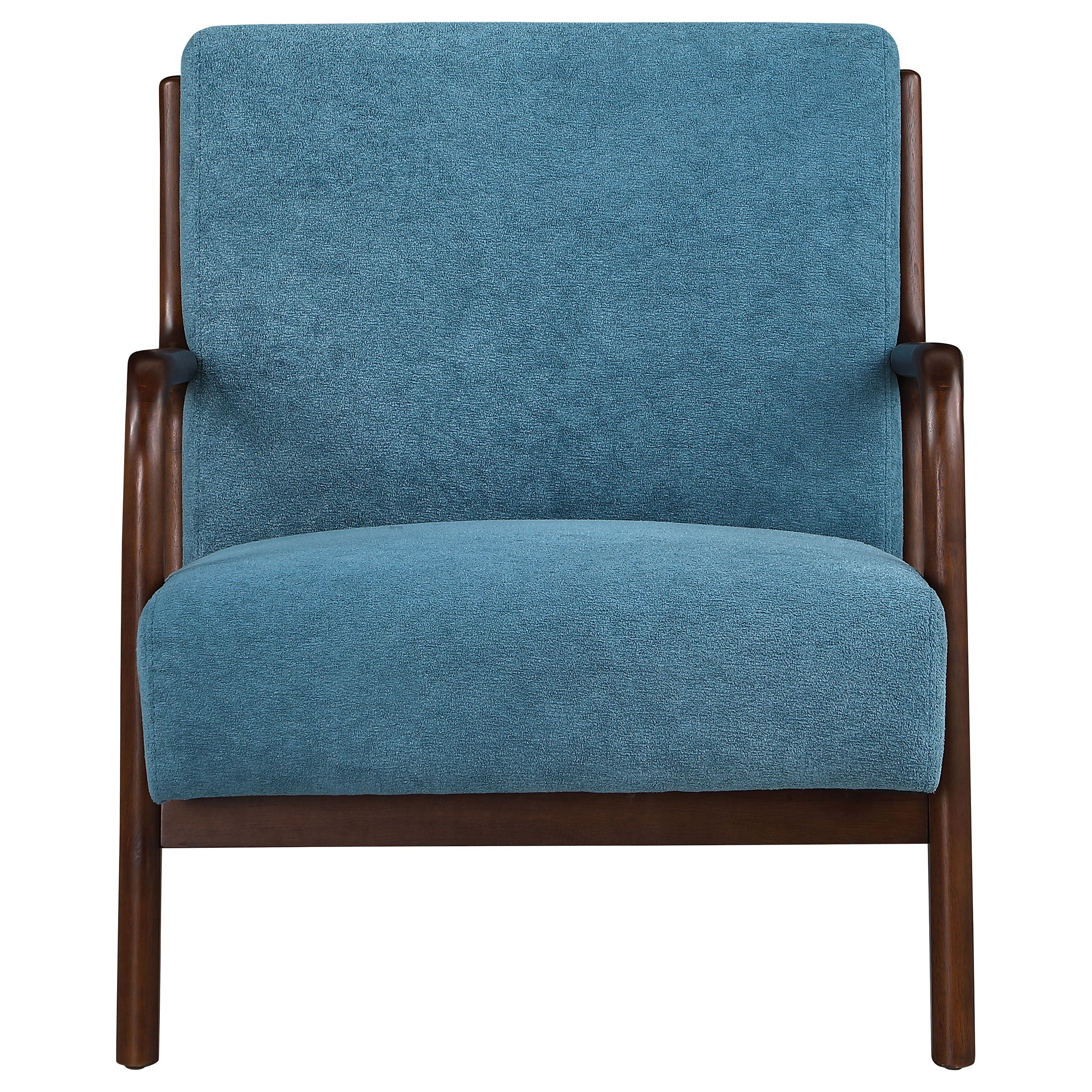Foster Upholstered Wood Frame Accent Chair Honey