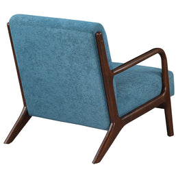 Foster Upholstered Wood Frame Accent Chair Honey
