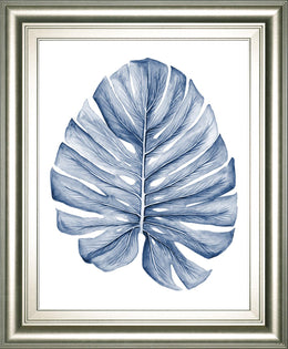 Indigo Tropical Leaves I By Megan Meagher 22X26 Framed Print
