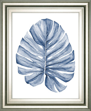 Indigo Tropical Leaves I By Megan Meagher 22X26 Framed Print