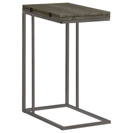Pedro Expandable C-Shaped Sofa Side Table Chestnut