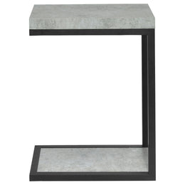 Beck Engineered Wood C-Shape Sofa Side Table Antique Nutmeg