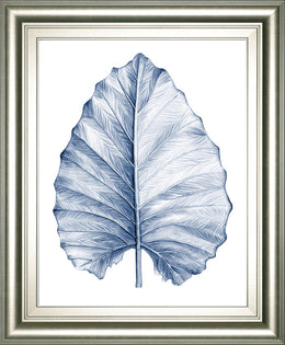 Indigo Tropical Leaves Iii By Megan Meagher 22X26 Framed Print