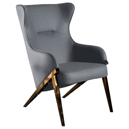 Walker Upholstered high Wingback Accent Chair Cream