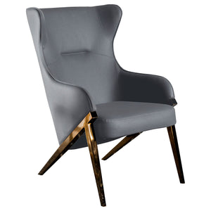 Walker Upholstered high Wingback Accent Chair Cream