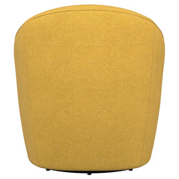 Leon Upholstered Barrel Accent Swivel Chair Hunter Green