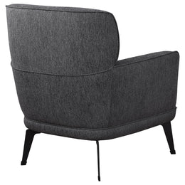 Andrea Upholstered Crecent Arm Accent Chair Orange