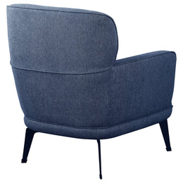 Andrea Upholstered Crecent Arm Accent Chair Orange