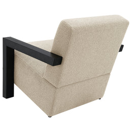 Fitzroy Boucle Upholstered Accent Arm Chair Ivory