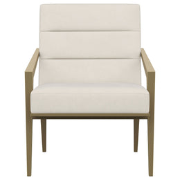 Kirra Upholstered Metal Arm Accent Chair Cream