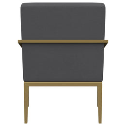 Kirra Upholstered Metal Arm Accent Chair Cream