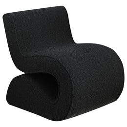 Ronea Boucle Upholstered Armless Curved Chair Cream