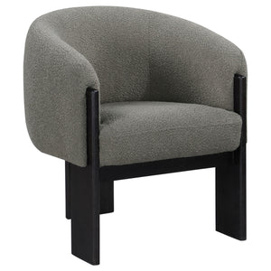 Valdez Boucle Upholstered Barrel Back Accent Chair Beige
